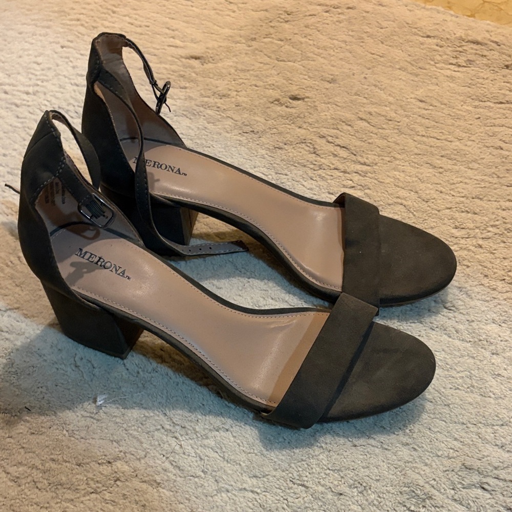 Merona Women's Black Block Heel Sandals